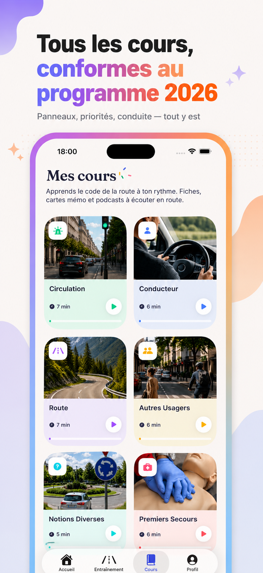 Cours conformes 2026
